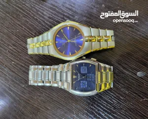  4 ساعات رجاليه مستعمله استعمال بسيط الساعه 15دينار بحاجة بطاريه