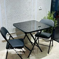  3 طقم طاولة وكراسي قابل للطي — أنيق وعملي   اطلب الان بسعر الحرق