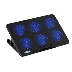  1 "COOLCOLD F5 Laptop 6 Silent Fans Laptop Cooling Pad 15.6 قاعدة تبريد ب 6 مراوح بدون صوت للابتوب