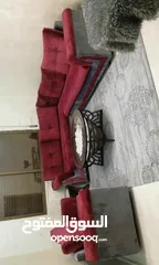  4 كنب دب امريكي لون بني وكورنر خمري  حالته ممتازه