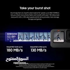 7 بطاقة ذاكرة سامسونج 512 جيجا برو بلس للكاميرات والموبايلات microsd 512Gb samsung