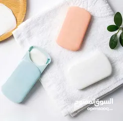  4 ورق صابون محمول بعلب 3  3 pcs portable soap paper
