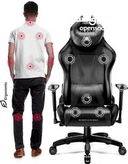  5 كرسي جيمينج Gaming chair مخصص للألعاب و الجلسات الطويلة قاعدة متحركة امكانيه التحكم بالظهر بسعر نار