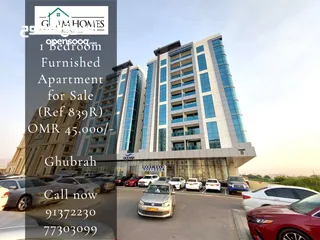  1 1 Bedroom Furnished Apartment for Rent in Ghubrah REF:839R