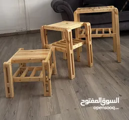  5 طقم خشب صنع يدوي