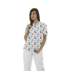  2 Printed scrub top very good quality garnteed after washing for long time available 24 designs