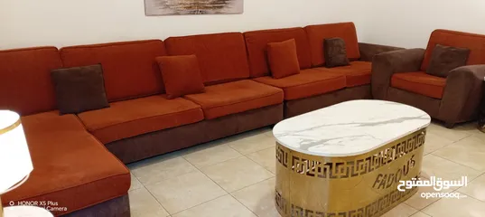  4 جلسه قياس كبير 12 مقعد حرف L ومفردات عدد2  تفصيل خشب سويد 6سم ... مقاعد وظهر متحرك سحابات