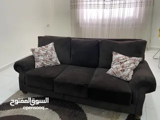  3 طقم كنب أمريكي لون بني  غرفة نوم شبابي بناتي سريرين ومكتبة وبيرو وخزانة