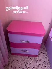  2 تخت مفرد 110*215 مع خزانه جرارين جانيبية