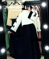  2 العباية الترند أو طقم تنورة وبلوزة فقط 6 دنانير التواصل واتس