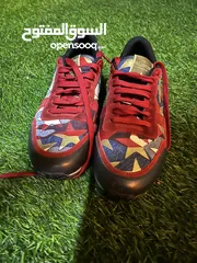  2 Valentino rockrunner camo star studded - red shoes