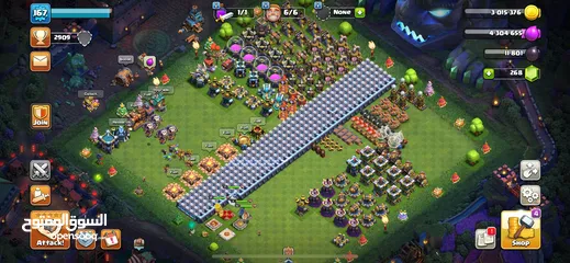  4 حساب clash of clans تاون 13