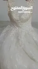  6 فستان زفاف ابيض  للبيع