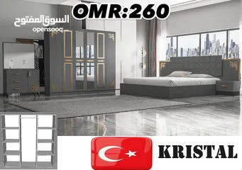  18 TURKEY BEDROOM SEY 7 PCS WITH MATTRESS WITH FITTING /غرف نوم مع دوشج مع ترکيب ۷ قطع