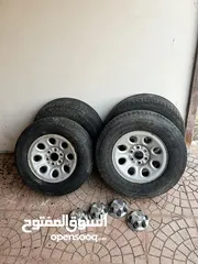  1 طقم عجال وجنطات سلفرادو