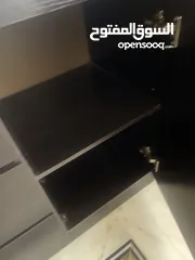  9 بوفيه   خشبي بني محروق