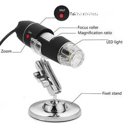  6 1600X Zoom 8 LED USB Microscope Digital Magnifier Endoscope Camera Video Stand - 50 JD