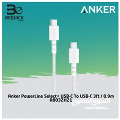  1 anker power line select+ usb-c to usb-c 3ft /0.9m a8032h21 /// افضل سعر بالمملكة