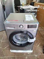  6 غسالة اوتوماتيك LG فيفاتشي برو تحميل امامي ماتور انفرتر  ديجيتال تاتش  ماتور دفع مباشر   11 كيلو فضي