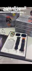  2 Smart watch ultra-2 4+1 البكج الاحدث والافخم في البلاد شحن لاسلكي و4 اشرطة اجراء واسقبال مكالمات