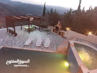  15 شاليه للايجار خصوصيه كامله  جرش - المجدل مطل على سد الملك طلال