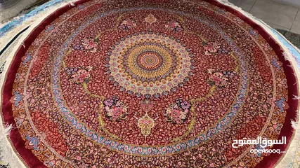  19 iranian silk carpet round 2*2