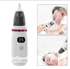  1 جهاز شفط و تنظيف الأنف و الاذن الكهربائي شفاط سوائل منظف انف و اذن يعمل بالشحن شاشه ديجيتال 5 سرعات