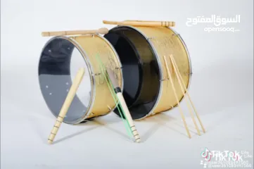  2 طبول للدبكات شفاف مع اضاءة متغيرة عدة الوان