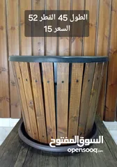  7 قواوير ميناوي للزراعة شغل يدوي بلاستيك ملبس خشب سويد مثبت ببراغي