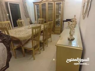 8 غرفه سفره ملوكي راقيه  ما شاء الله خشب صولد