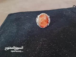  3 خاتم بحجر طبيعي سليماني يمني