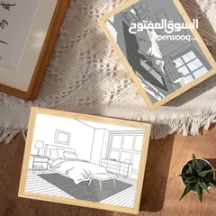  4 لوحة ذكية الاكثر مبيعا مع اضائة تعطي منظر جميل للغرفة