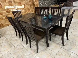  3 طاولة سفرة 8 كراسي فخمة جدا