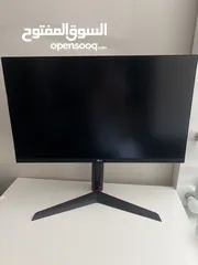  1 LG Gaming monitor 240Hz. Tilt/height/pivot adjustable stand  1ms response time  size 27”