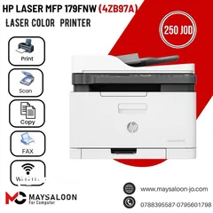  1 Printer hp color 179fnw WiFi  طابعة إتش بي ملونة واي فاي