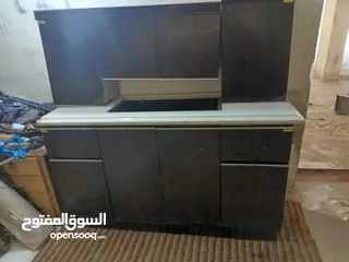  23 مطبخ صغير يصلح لروف من اجود انواع الخشب خشب لاتيه ثقيل مع قاعدة مع رخام 2 متر في 60