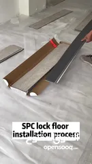  8 أرضيات SPC ضد الماء تركيب كليك  عزل صوتي ومقاومة خدوش  ألوان متعددة مع بانيل أرضي
