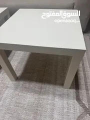  2 طاولة  ايكيا وسط وطاوله جانبيه