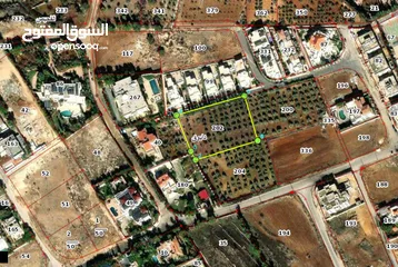  1 ارض سكنية للبيع شمال عمان دابوق بجانب إشارات النسر قطعة أرض سكنية بمنطقة قصور وفلل مساحتها  5370 متر
