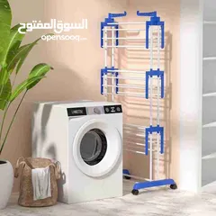  2 رفوف قابله للطي تجفيف الملابس 5 رفوف تتحمل وزن 190 كيلو جرام ،،  Cloth Dryer 5 layers