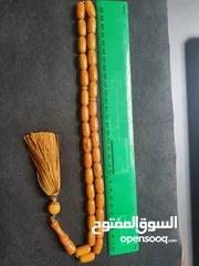  7 سبحة مسبحة  كهرب بولندي لون انتيك  56.48 غم