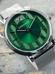  3 Versace green dial for men 42mm