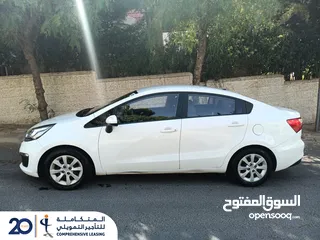  2 كيا برايد لون  ابيض مميز موديل 2016