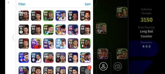  7 حساب efootball قوي و بسعر مميز مع جوزيه مورينيو مدرب بوستر و لدى الحساب لاعبيين مميزين و بسعر مغري