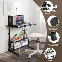  6 طاولة لابتوب خشبية بتصميم عصري ومتين سطح واسع يكفي لابتوب، دفتر محاضرات، كتب وأقلام وحتى فنجان قهوة