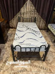  19 تخت مفرد  تخت طابقين وفرشات