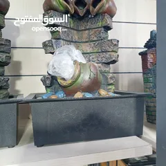  2 منظر ديكور نوافير شلال نافوره مع   كرستاله دواره  مضيئه