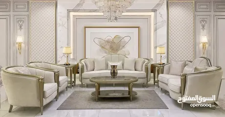  5 اطقم ضيوف خشب زان وسويد 2cm   بل كامل واسفنج دانلوب مكفول 5 سنوات عل فاتوره لاتتردد بل اتصال ماسة.