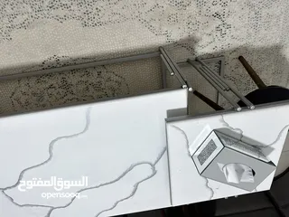  2 طاولة - طاولات وسط  دهان حراري وحديد ثقيل 4 قطع