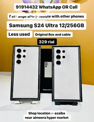  1 Samsung Galaxy S24 Ultra 256/12 GB Less Used Phone with Original Box and Cable - Available now